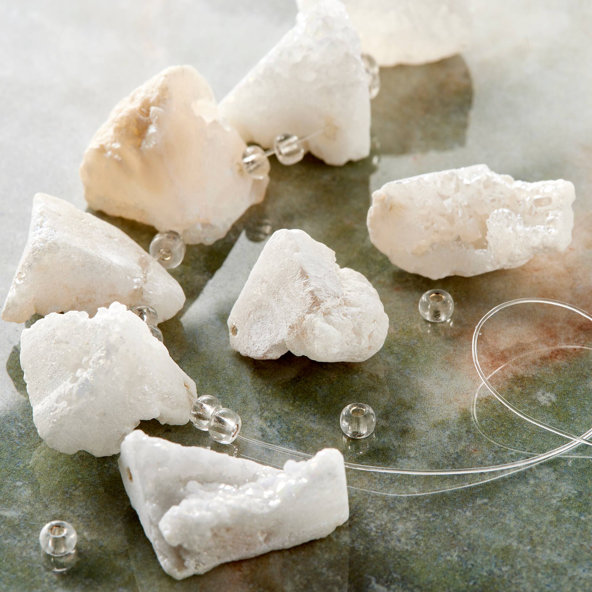 Sedona White Druzy Agate Nugget Beads, 20mm by Bead Landing™